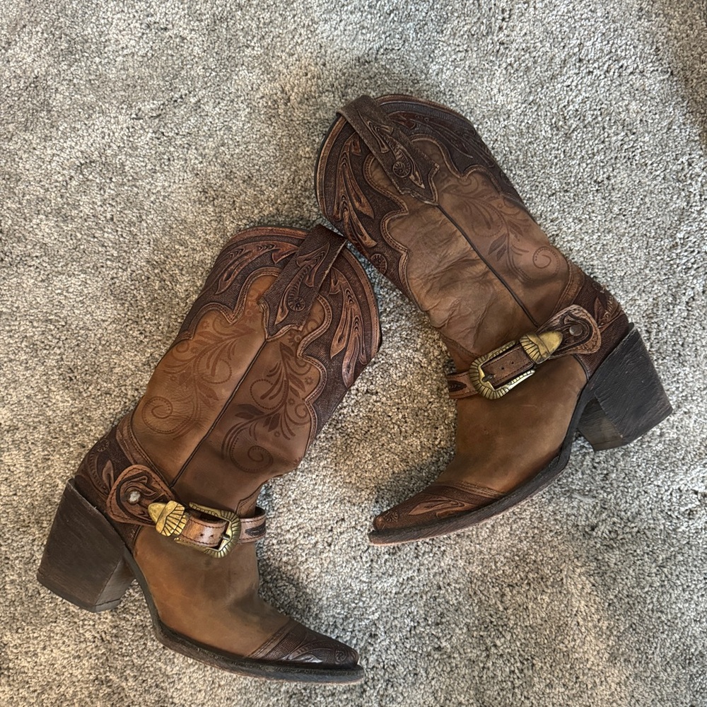 Western Leather Boots African Brand size 5